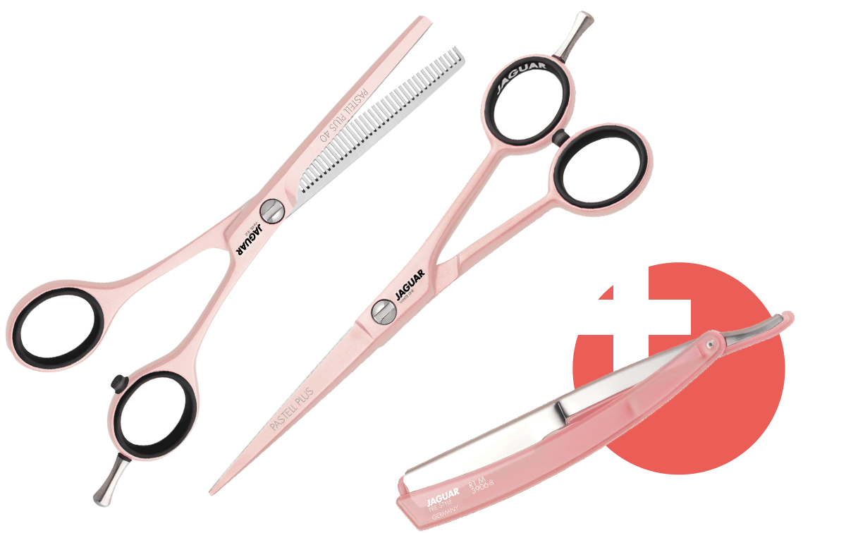 Kit ciseaux Jaguar Pastell Plus Classic Rosé - Ciseaux-Premium®